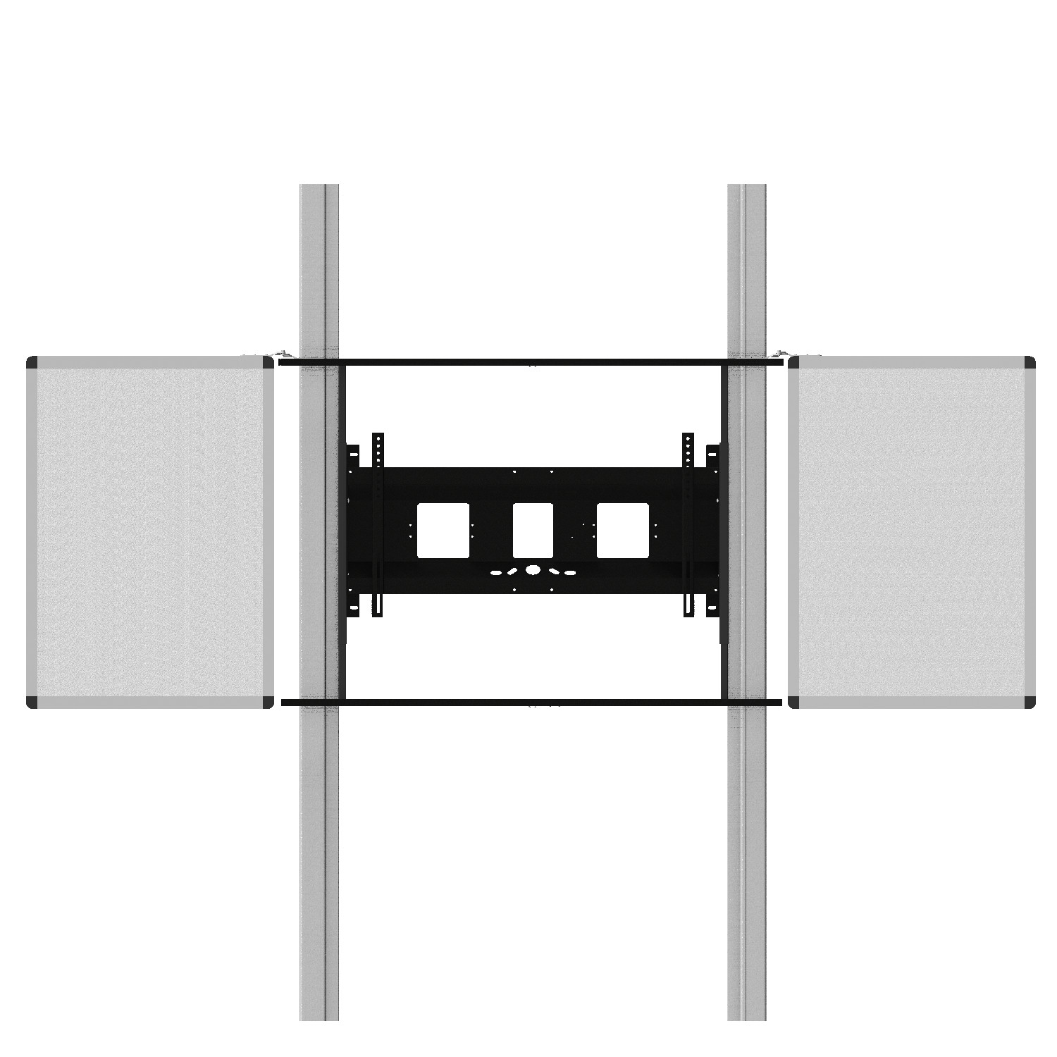 celexon Expert manuelles 2-Säulen-Pylonensystem Adjust-6586W für Displays mit Flügeln