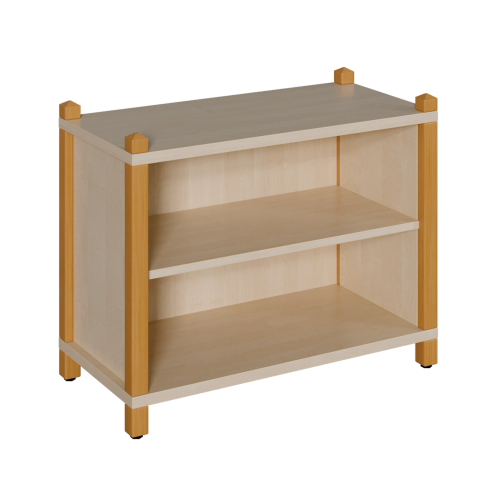 Stollen-Regal mit 2 Fächern B/H/T: 56 x 60 x 40 cm, Regal mit 1 verstellbaren Einlegeboden bzw. 2 Fächern, 3seitig geschlossen