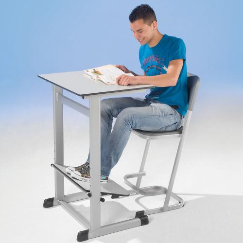 Schülerstuhl Serie "ST" mit Fußraste Gesamthöhe: 98 cm, Sitzhöhe: 60 cm, Fußrastenhöhe : 17 cm