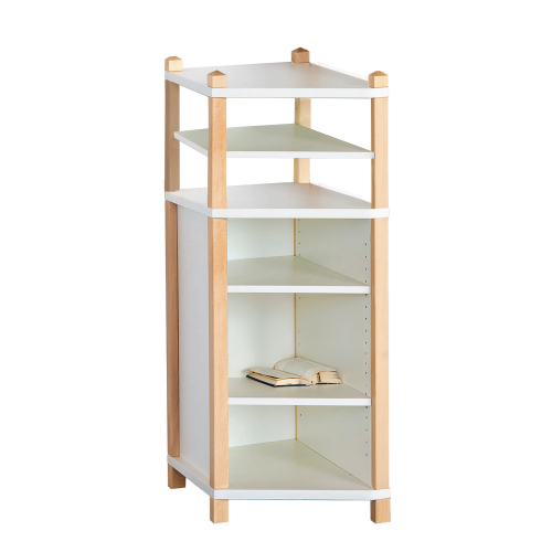 Stollen-Ausgleichsregal B/H/T: 40x120x60/40 cm, Zur Tiefenreduzierung, links angestellt