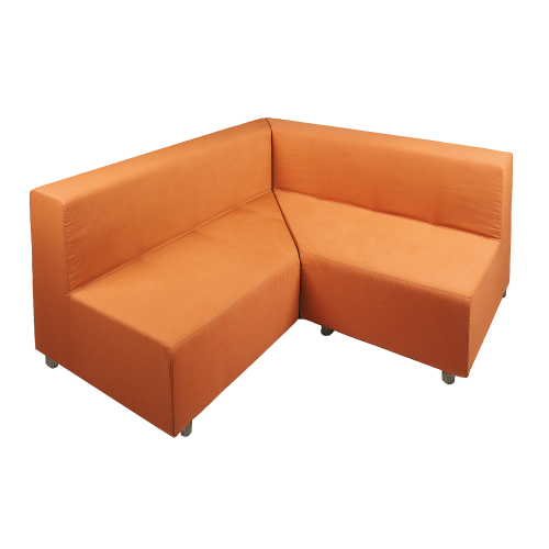 Sofa mit Lehne, Stoffbezug, Sitzhöhe 43 cm Sitzecke, B/H/T: 138x73x72 cm, Stoff schwer entflammbar