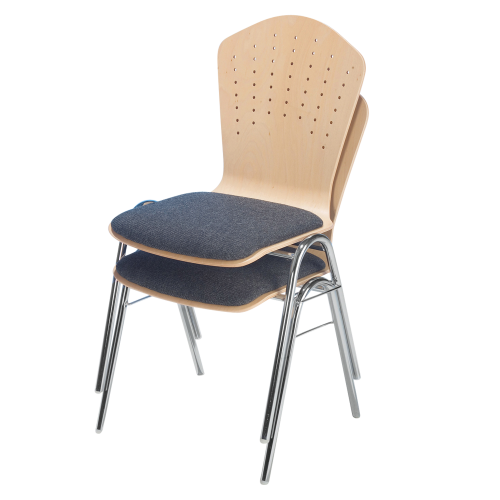 Stuhl Elena Ausführung: ungepolstert, Sitzschale gebeizt, Sitzhöhe: 46 cm